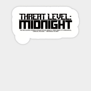 Threat Level MIDNIGHT (black lettering) Sticker